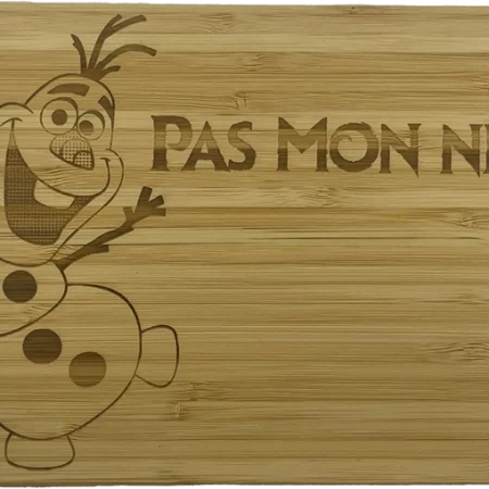 Planche à découper en bambou- olaf pas mon nez