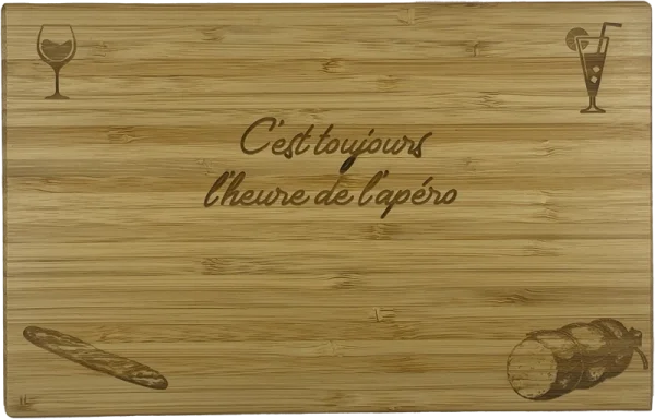 Planche à découper en bambou - personnalisable